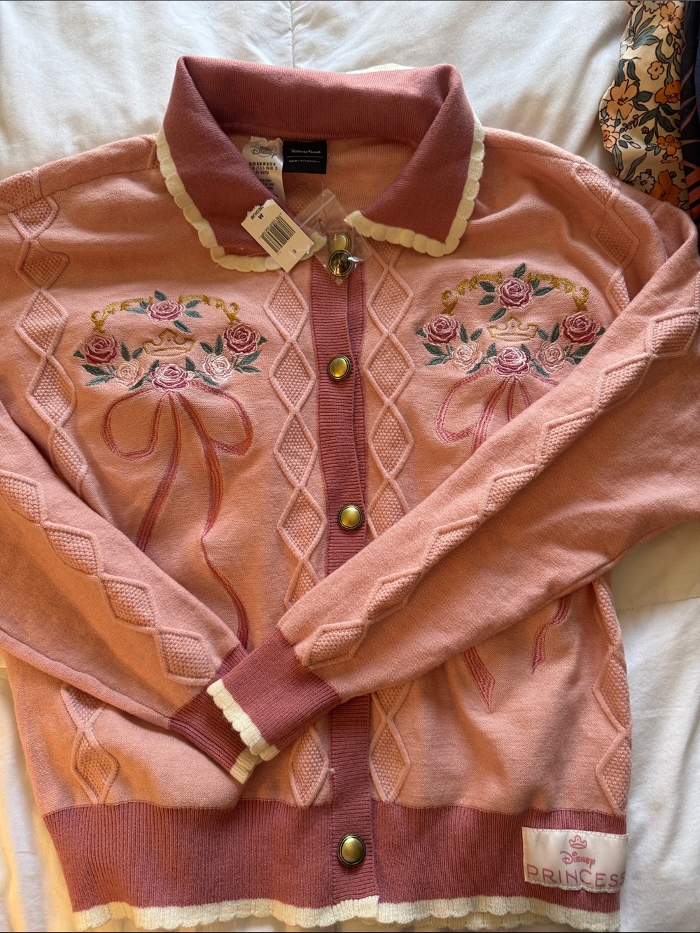 Disney, her universe sleeping beauty princess Aurora cardigan sweater M NWT